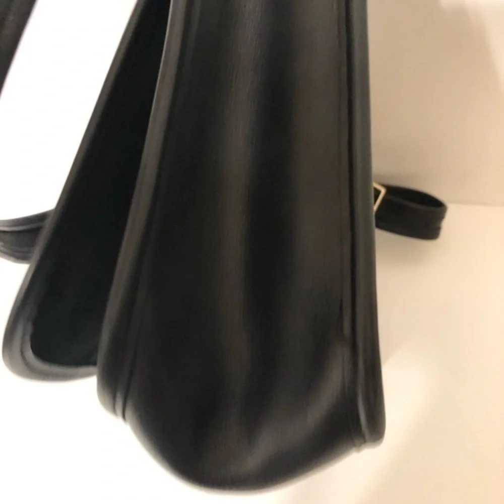 COACH 9170 classic shoulder bag black leather vintage flap saddle bag